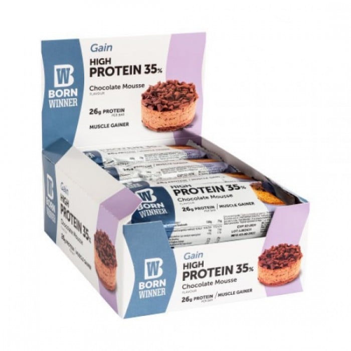 BORN WINNER Gain High Protein Bar 35 % Chocolate Mousse 12x75 гр